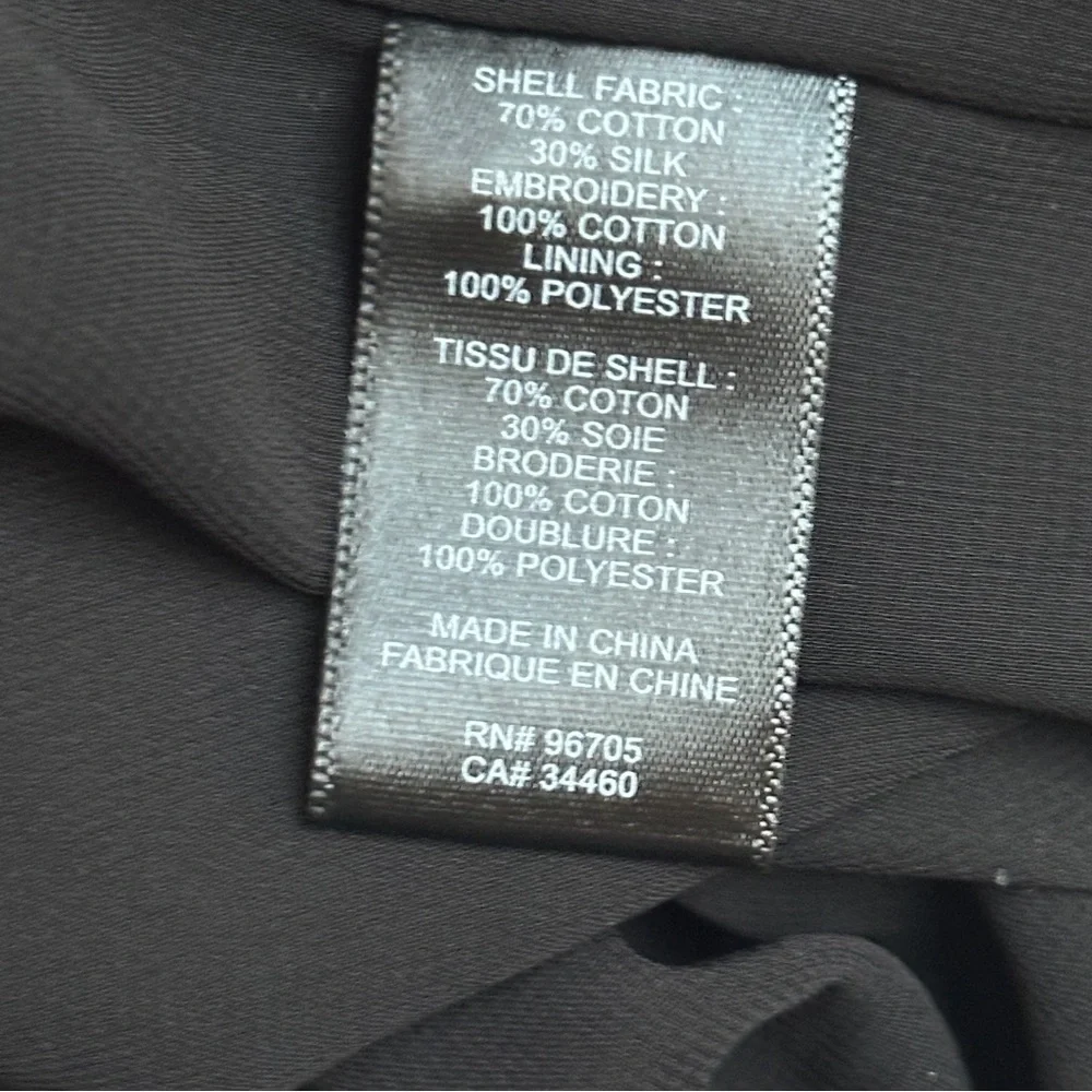 Rebecca Taylor Black & White Alessandra Ruffle Top Size 0 - Picture 10 of 15